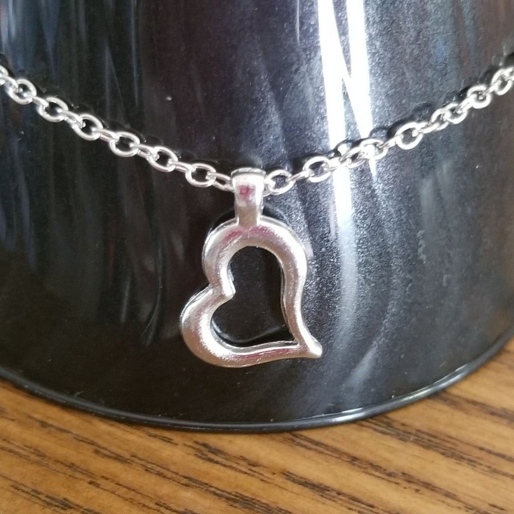 New Anklet Polished Open Heart Ankle Bracelet